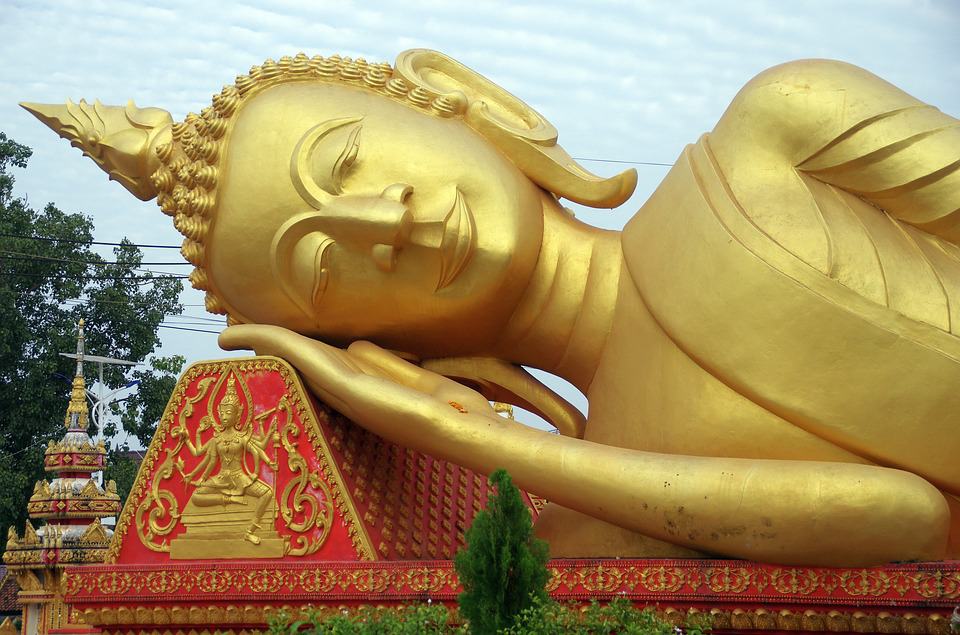 Reclining Buddha in Vientiane.